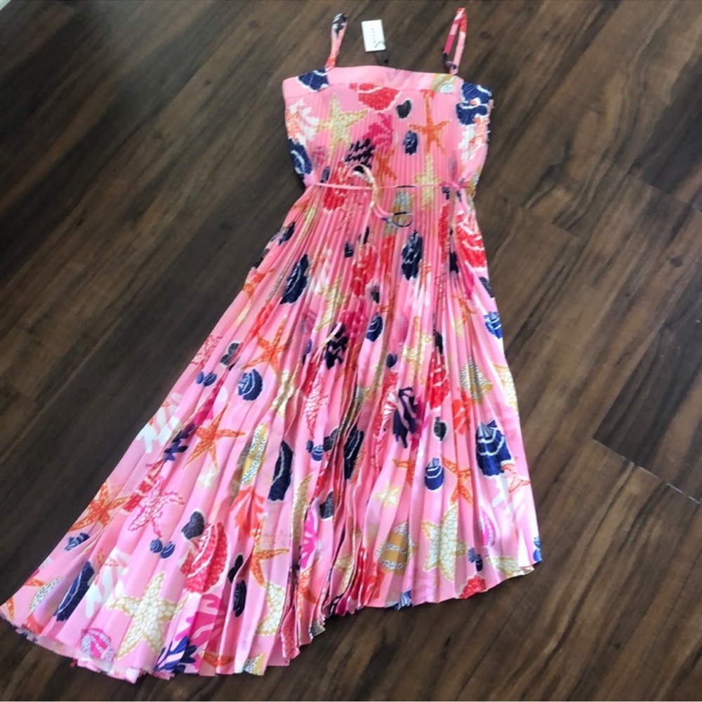 New Irene Seashell-Print Asymmetric Midi-Dress from Milly - Picture 2 of 16